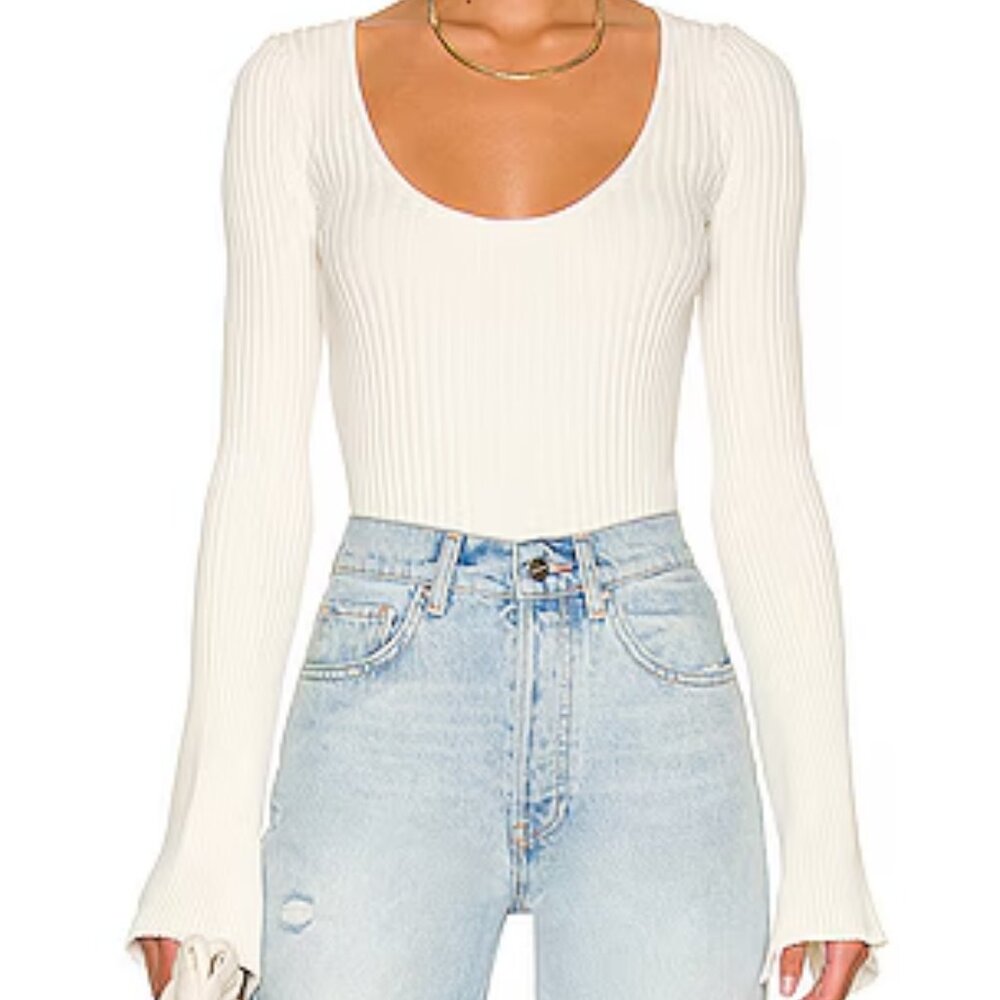 Anine Bing Scarlet Sweater Ivory, Large